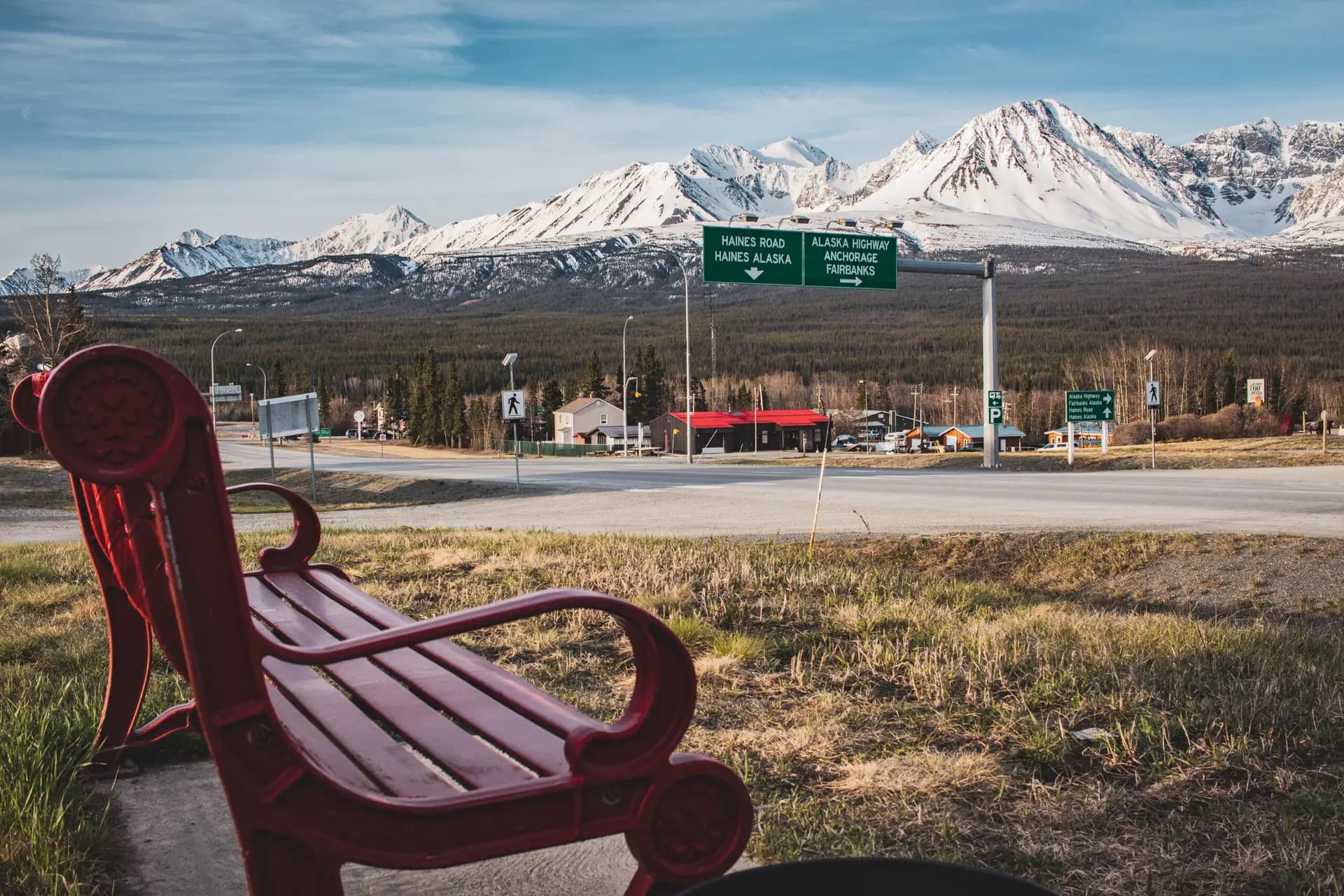 Comfortable outdoor seating area at Kluane Park Inn